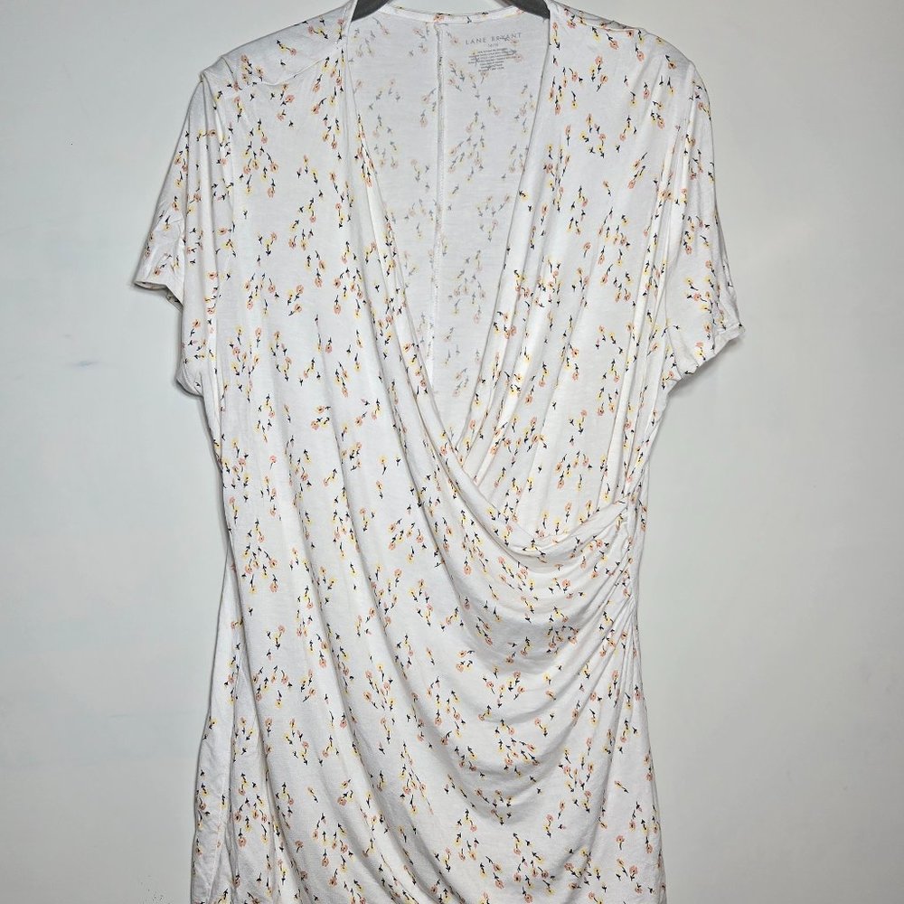 Lane Bryant Floral Cross Top 1X 14 16